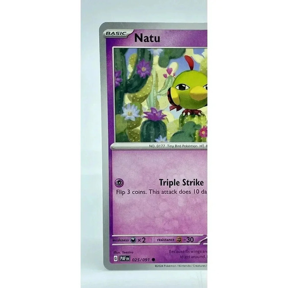Natu 025/091 S&V: Paldean Fates Non-Holo Pokémon TCG Mint Unplayed - Picture 2 of 6